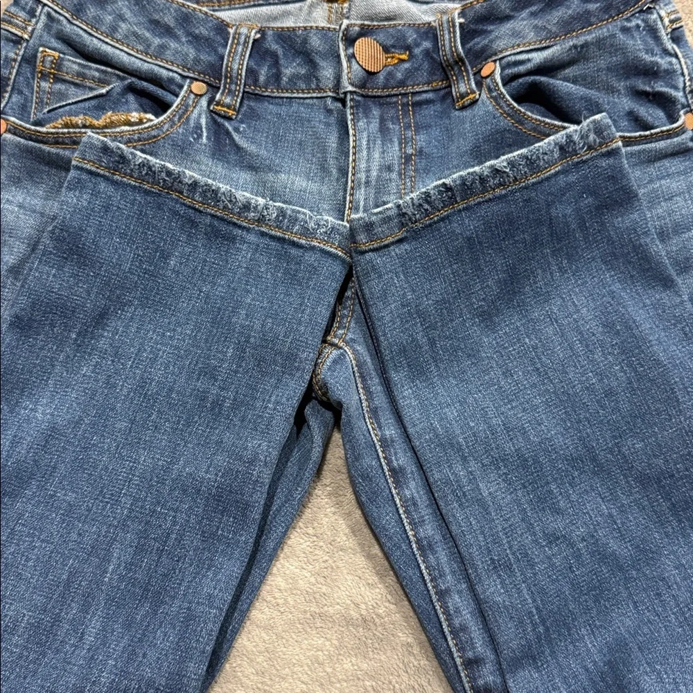 CAbi Slim Boyfriend Distressed Jeans